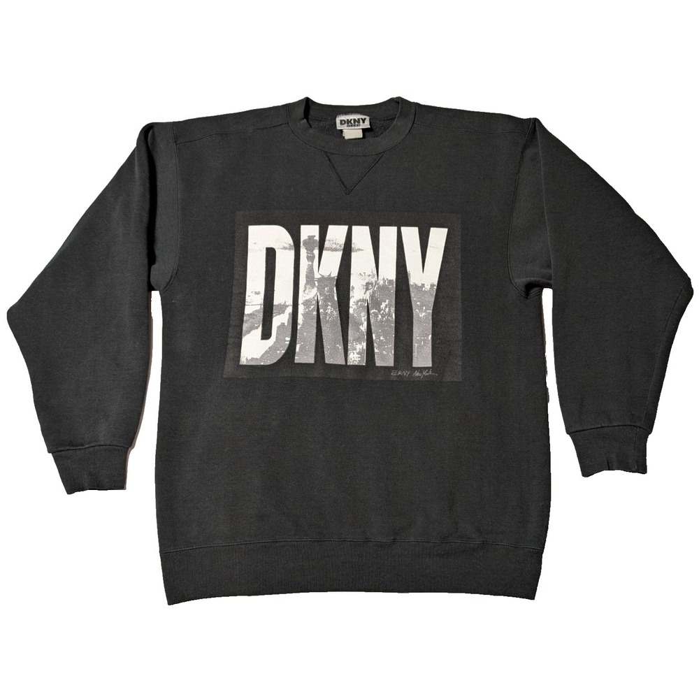 VTG 90s‎ DKNY Donna Karen New York Statue of Liberty Adult Medium? Sweatshirt